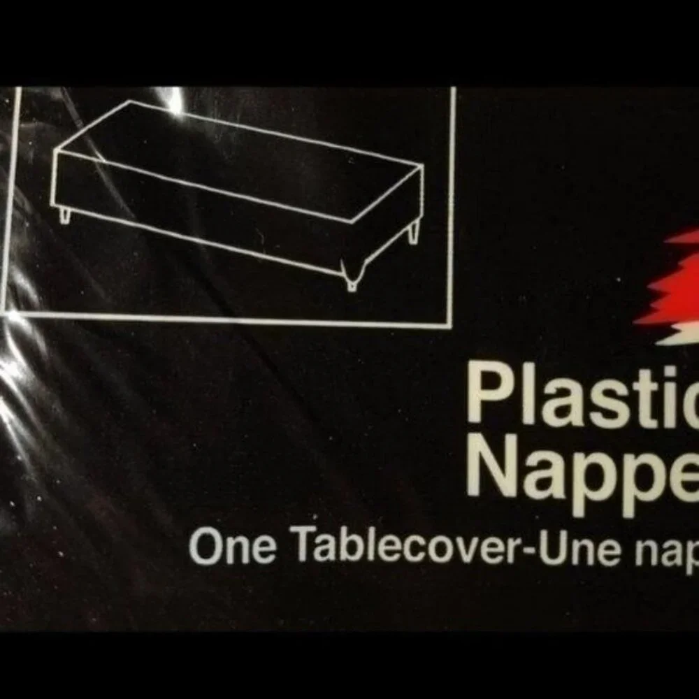 YELLOW PLASTIC TABLECOVERS-SET OF 3-NEW
